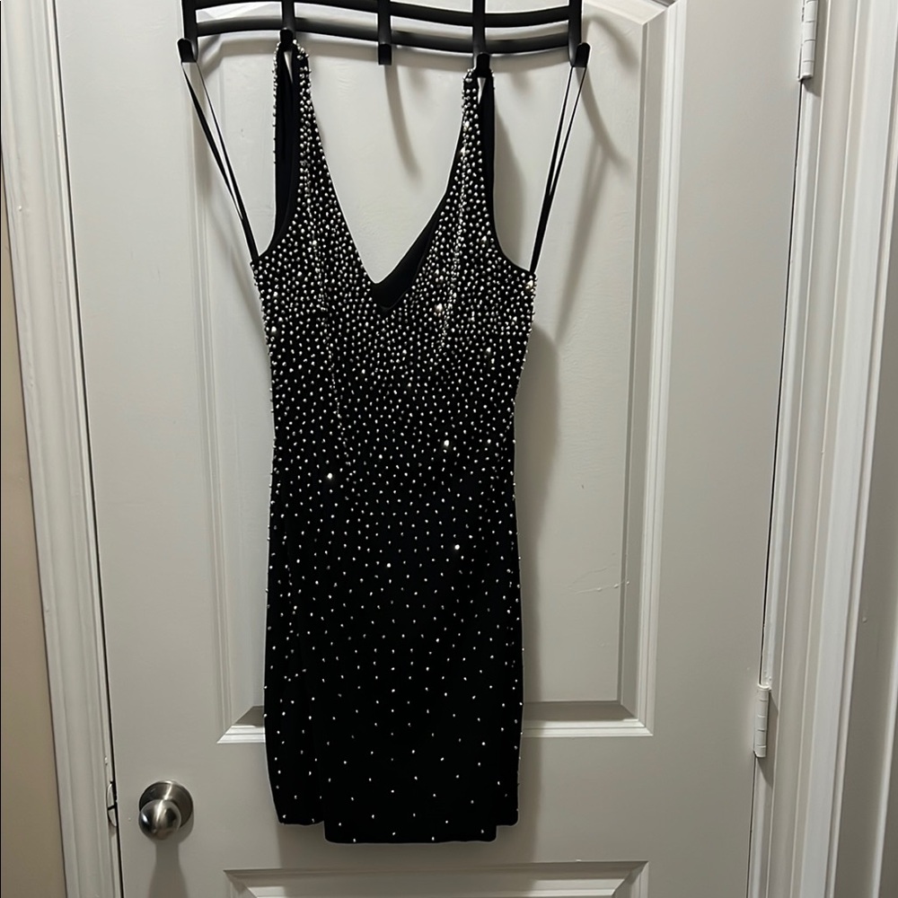 Elegant Black and White Dress